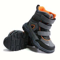 Girls Snow Boots with Bowknot Decor - Outdoor Non-slip Winter Boots