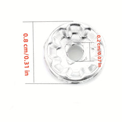 100pcs Silver Plated Round Interval Beads Czech Crystal Rhinestones