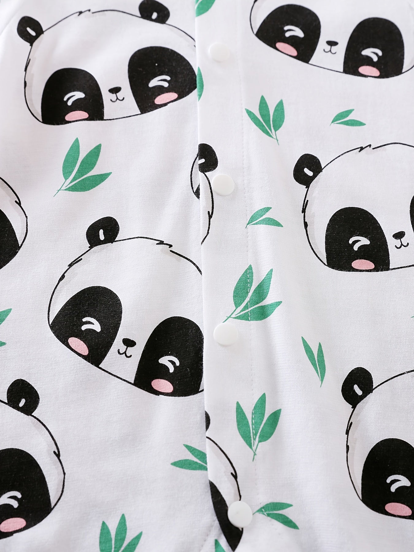 Baby Boy Panda Print Short Sleeve Romper