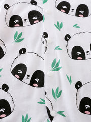 Baby Boy Panda Print Short Sleeve Romper
