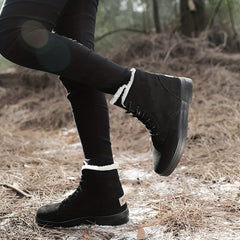 Women's Snow Boots Lace Up Platform Ankle Shoes Winter Warm & Comfortable