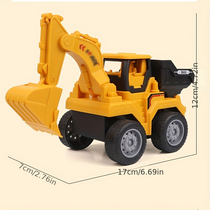 Children's Inertia Car Excavator Backhoe Truck Model Car