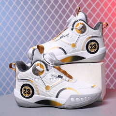 Boy's Rotating Buckle Basketball Shoes