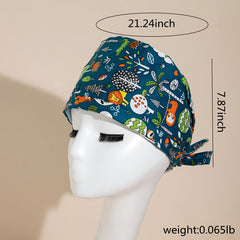 Minimalist Animal Scrub Cap Adjustable Ponytail Scrub Hat