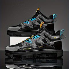 Men's Cloud Print Lace-up Sneakers for Outdoor Comfort