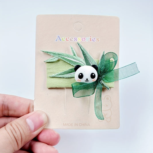 Adorable Panda Hair Clip Set