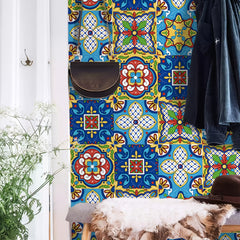 10pcs Moroccan Frosted Flower Tile Wall Sticker Self Adhesive Waterproof