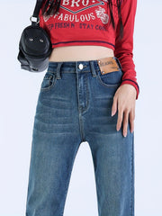 Casual High Waist Wide Leg Jeans