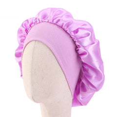 Baby Satin Bonnet Elastic Sleeping Cap for Boys and Girls