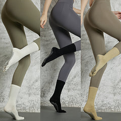 Non Slip Five Toes Yoga Socks - Long Fitness Socks for Indoor Sports