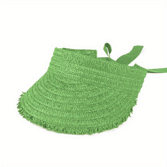 UV Protection Wide Brim Straw Sun Hat for Women