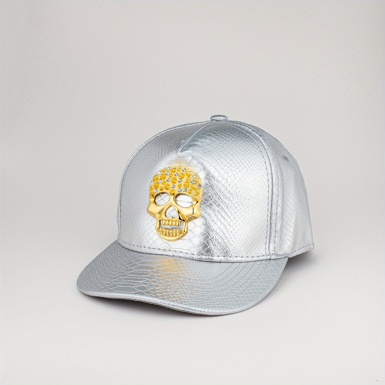 Crocodile Pattern PU Baseball Cap Hip hop Skull Hat