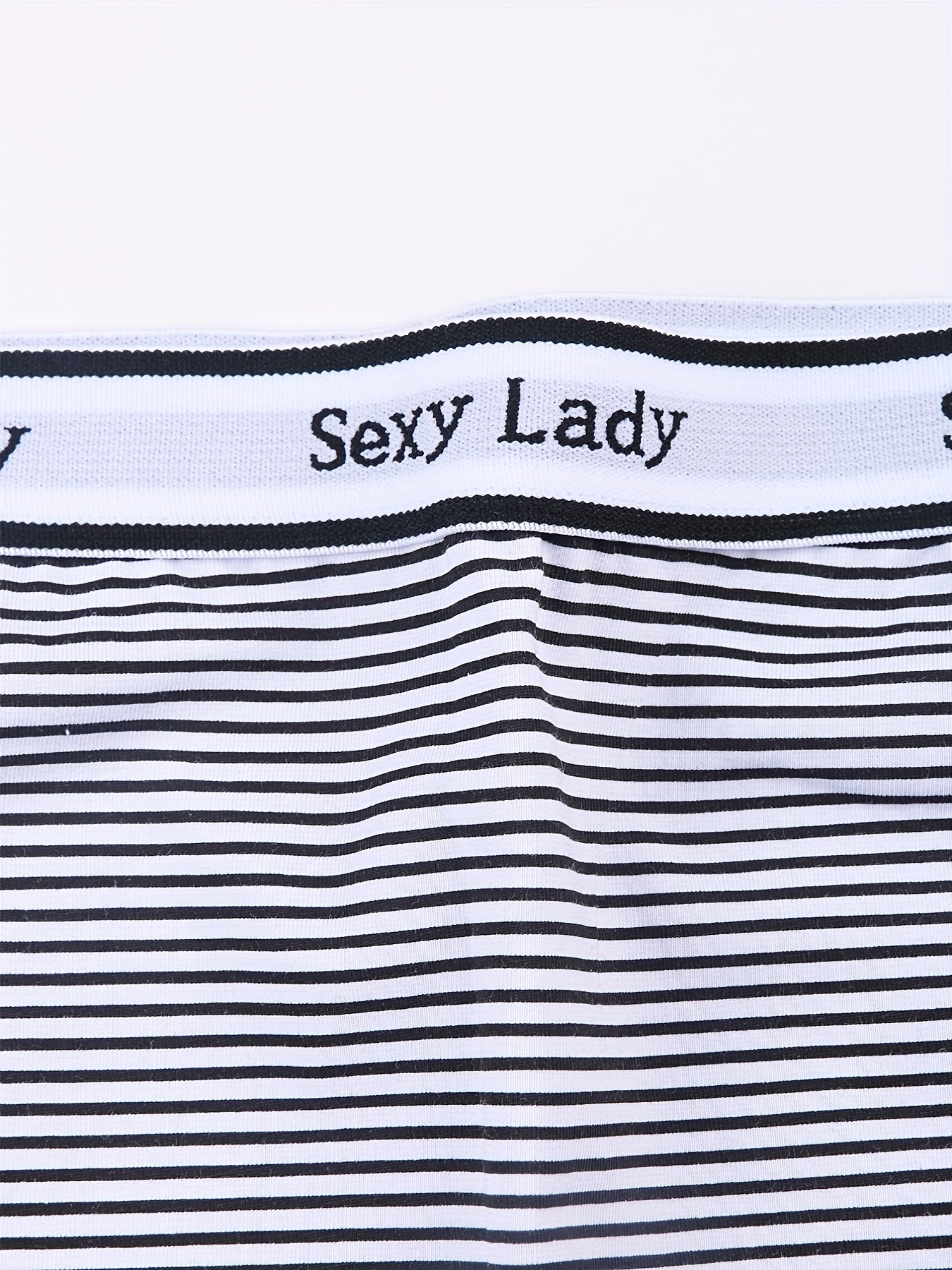 3 Pack Plus Size Sporty Panties Set Women's Plus Letter Tape Stripe & Dot Print
