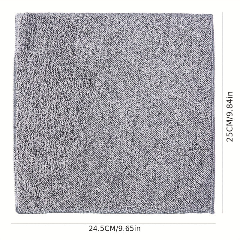 10pcs Bamboo Charcoal Cleaning Cloth Dishwashing Towel
