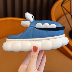 Boys Cartoon Slip On Fleece House Shoes