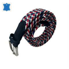 Red Mix Suede Elastic Belt For Kids & Teens