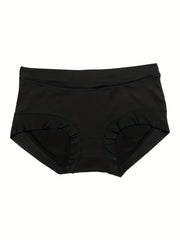 Panty Women's Plus Solid Soft Breathable Middle Waist Medium Stretch