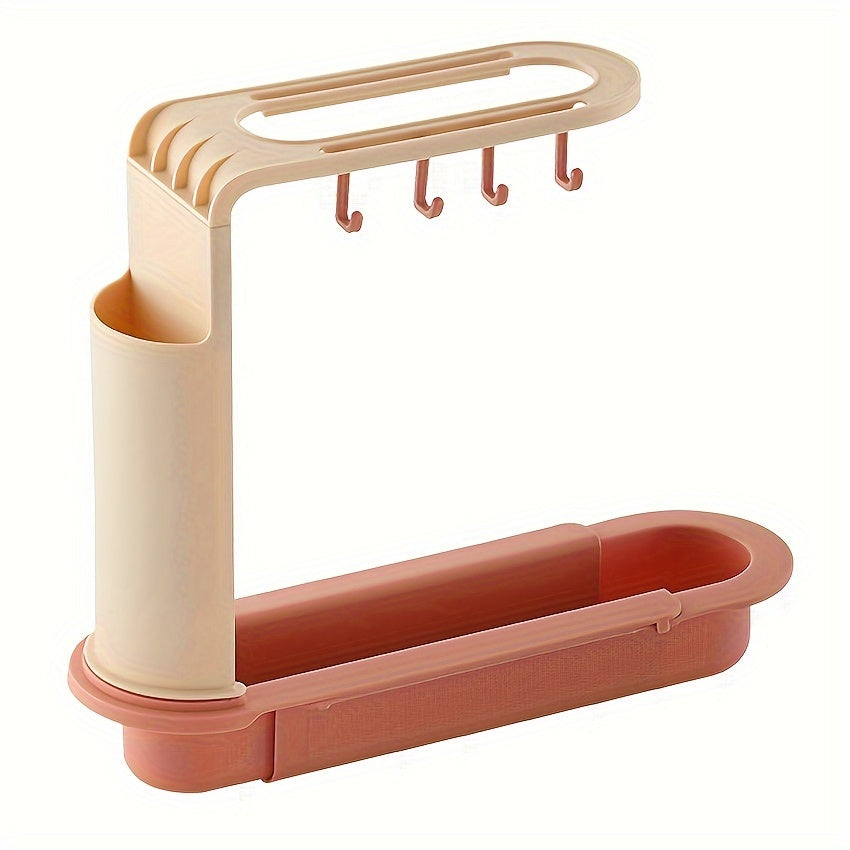 Sink Drain Rack Storage Basket Telescopic Sink Shelf Kitchen Organizer