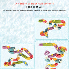 Duck Slide Bath Toys For Kids DIY Wall Track Building Set