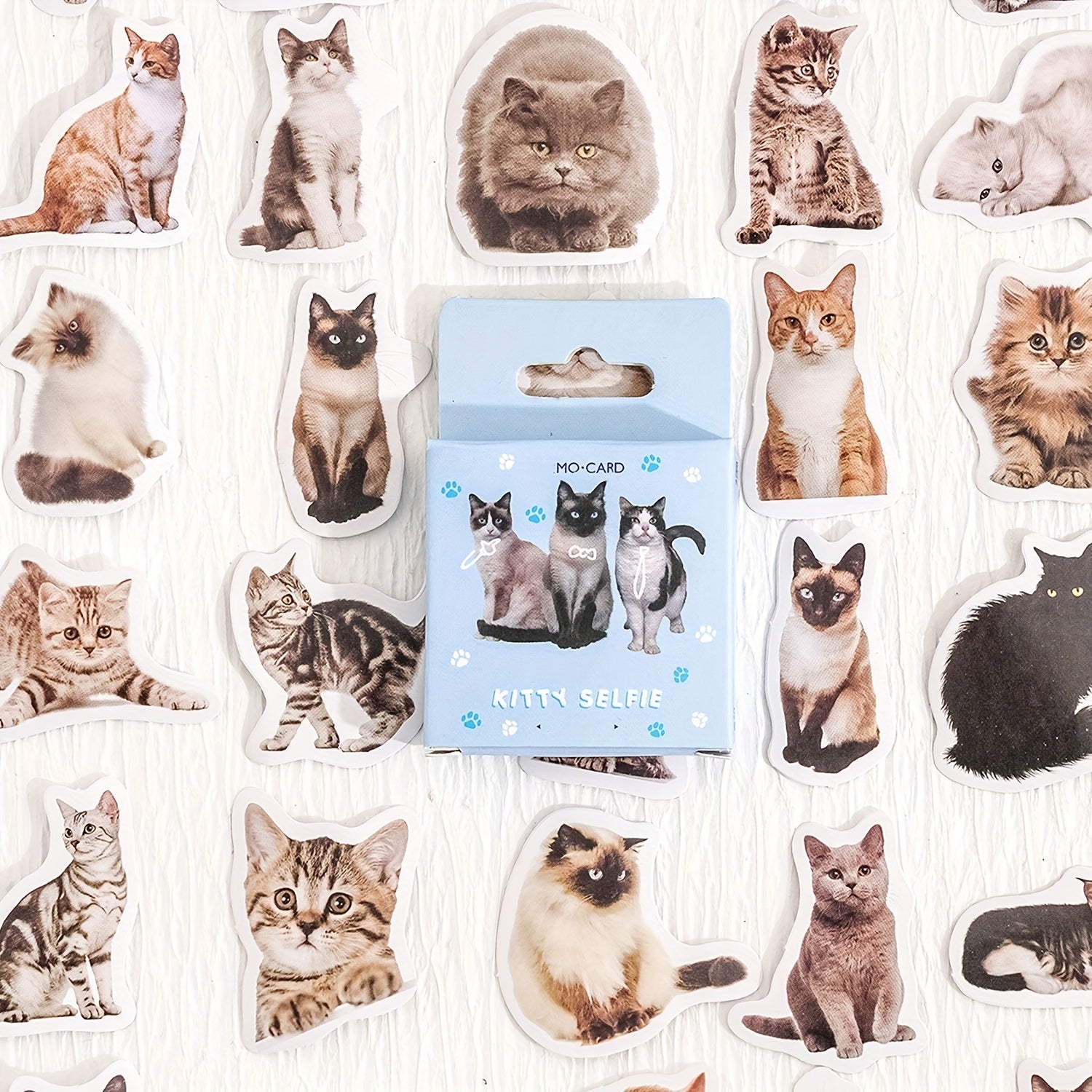 45pcs Cat Selfie Decorative Stickers for Diary Journal Planner Scrapbooking