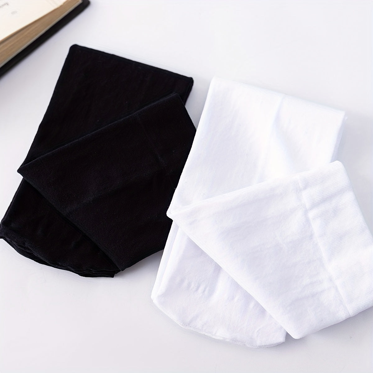 2 Pairs Casual Thin Knee High Stockings Socks for Summer & Spring