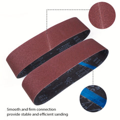 10pcs 7.62x53.34cm Sanding Belt - 80/120/150/240/400 Grits