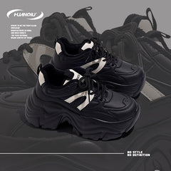 Women's Lace-Up Chunky Sneakers - Comfy & Warm - Dad Shoes