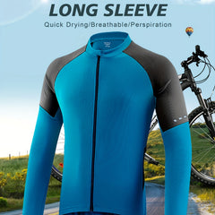 Men's Quick Drying Cycling Jersey w/ Zipper Pocket Slim Fit & Breathable