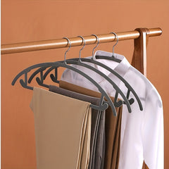 10pcs Flocking Hanger Organizer Non-slip Clothes Support