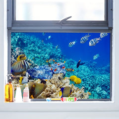 Clownfish in Seabed Privacy Stained Glass Film
