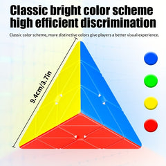 SENGSO Speed Cube Pyramid 3X3X3 Smooth Turning Stickerless