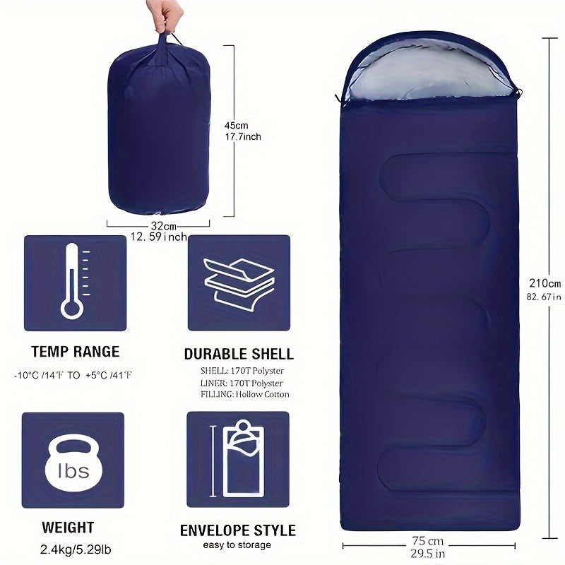 Winter Camping Sleeping Bag Waterproof Compact Sleeping Bag For Outdoor Hiking