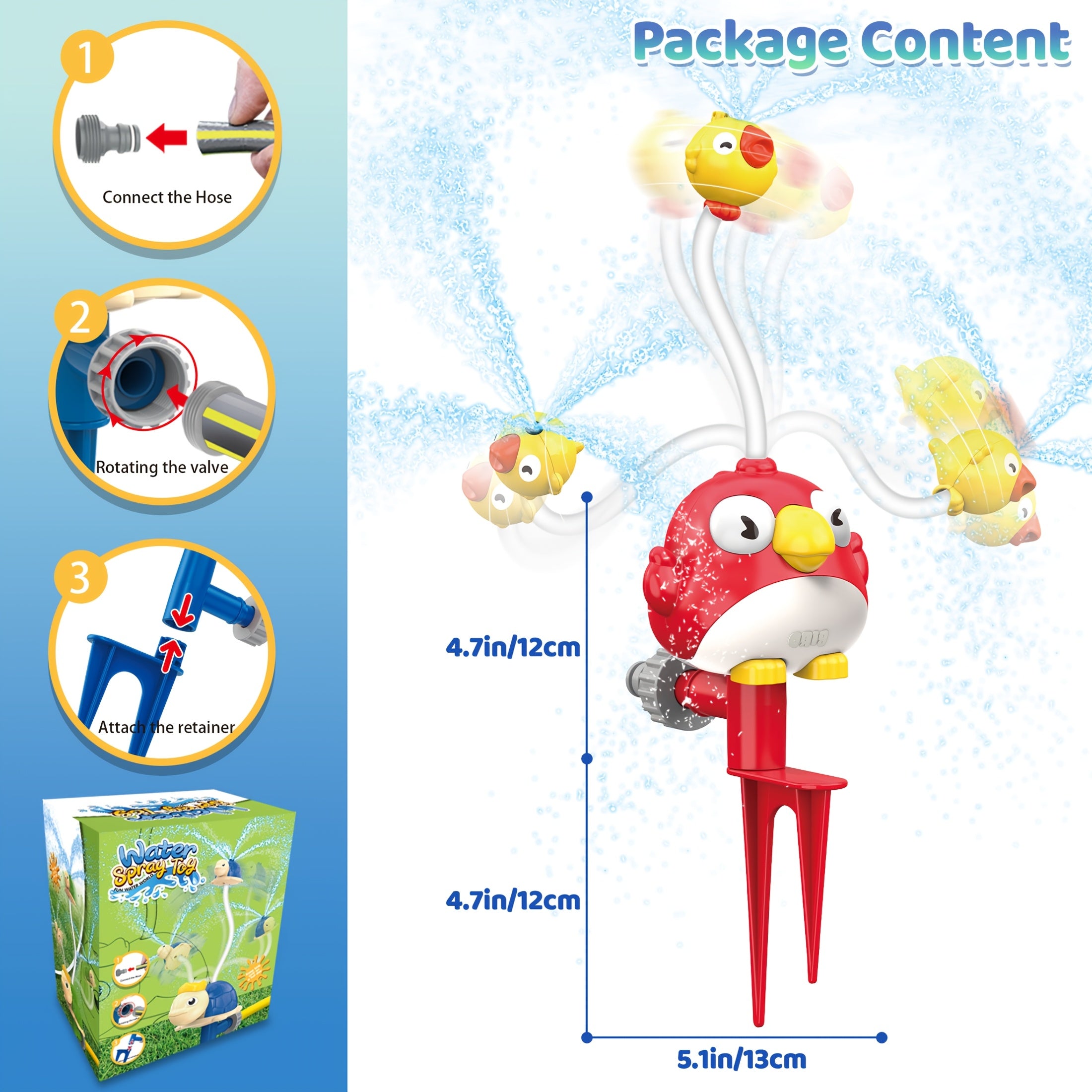 Bird-Themed Water Spray Toy Set for Kids 3+