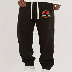 Jurassic Dino Pattern Men's Pants Drawstring Active Trousers