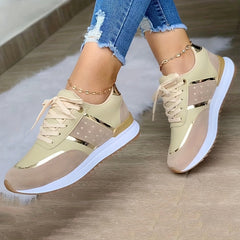 Women's Lace Up Running Shoes with Thick Sole