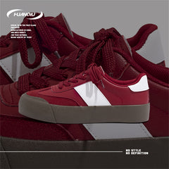HUANQIU Women's Lace-up Low Outdoor Skate Shoes Lightweight & Comfy