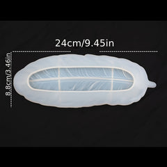 Feather Shape Storage Tray Silicone Mold DIY Gypsum Cement Dish Jewelry Resin