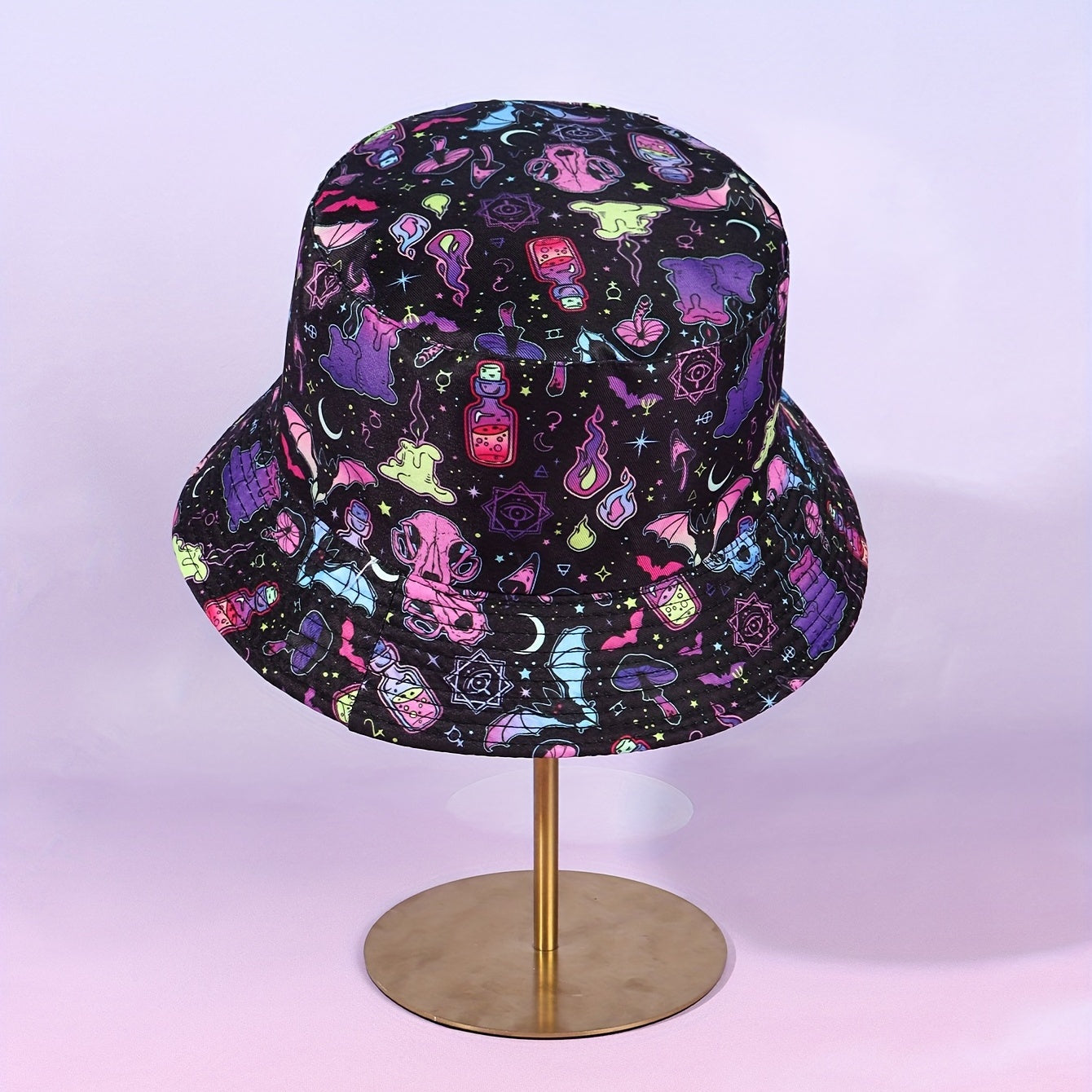 Ghost Candle Halloween Bucket Hat Reversible Sunshade Fisherman Cap