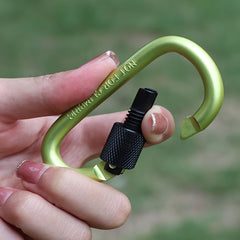 2pcs Colorful D-shaped Aluminum Alloy Hook With Lock For Camping