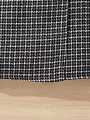 Girl's 2pcs Trumpet Sleeve Top & Houndstooth Skirt Set Casual Outfits