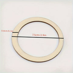 20pcs Pre-drilled Natural Wooden Circles for DIY Crafts Clothing Ornaments Art