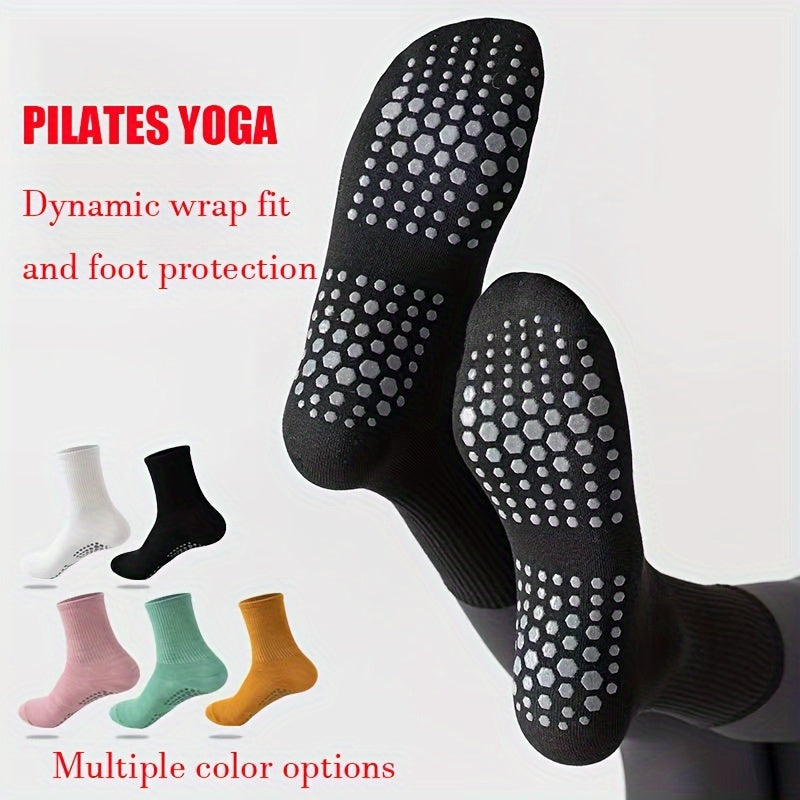 Non Slip Silicone Yoga Socks Breathable Elastic Gripper Socks