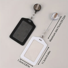 Card Sleeve w/ Easy Pull Buckle Lanyard for Work Card Access