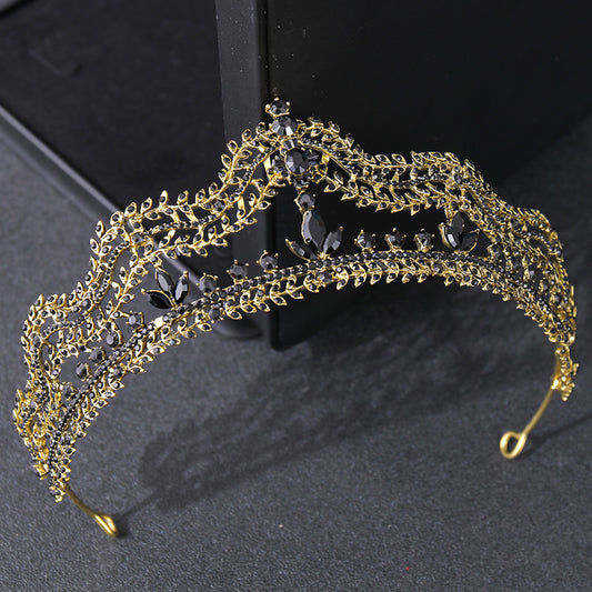 Vintage Crystal Rhinestone Princess Prom Tiara Crown Diadem for Wedding Bride