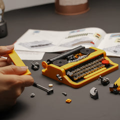 Creative Typewriter Building Blocks Model Collectible Retro Display Gift