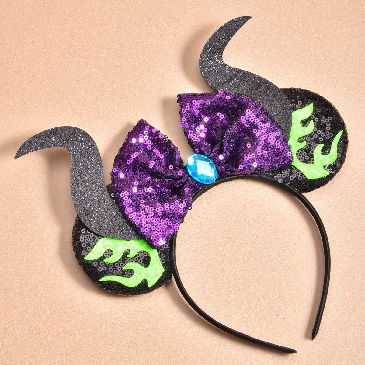 Sweet Sequin Bow Mouse Ear Headband Hair Accessories