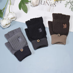 Men's Winter Knitted Fleece Gloves - Snow Weather