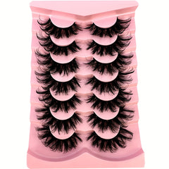 7 Pairs 3D Fluffy False Eyelashes Long Thick Natural Curling Extensions