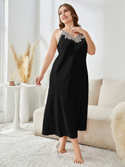 Lace Cami Sleepwear Dress Women's Plus Pajama Dress