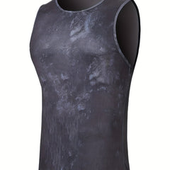 Men's Camo Tank Top High Stretch Sleeveless Shirt